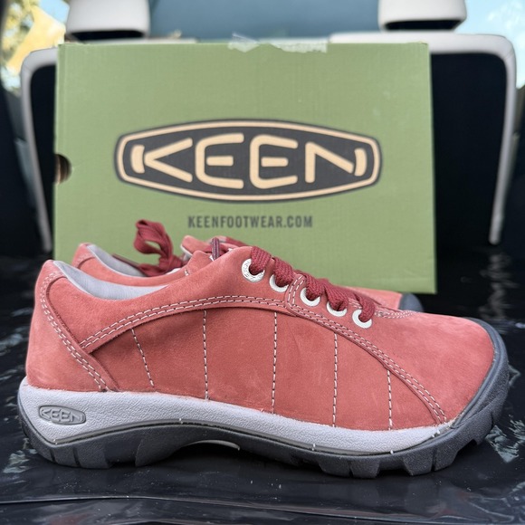Keen Shoes - Keen Presidio W Shoes Womens Size 5.5 Fired Brick Suede Walking Sneakers Casual